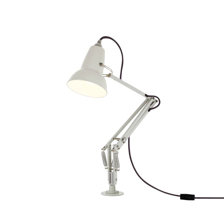 Original 1227 Mini Lamp with Desk Insert - Anglepoise - Table + Task - Linen White - HORNE