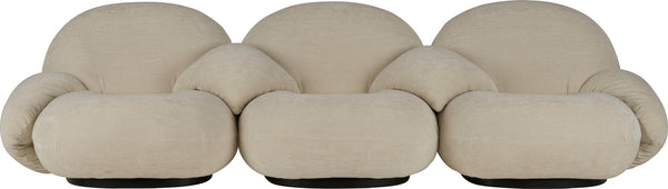 Pacha 3 - Seater Sofa w/ Armrests Incl. Middle Armrest - Gubi - Sofas - Black Matte - Gabriel Tempt - 60152 - HORNE