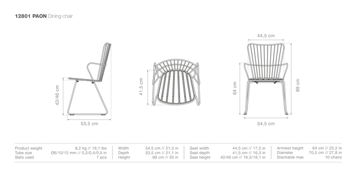 PAON Outdoor Dining Chair - HOUE - Outdoor Furniture - Paprika - HORNE