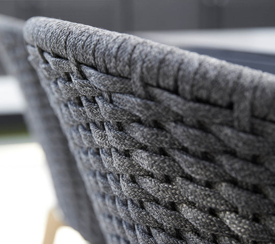 Peacock Chair With Teak Legs - Cane Line - Outdoor Furniture - Add Grey Cushion - HORNE