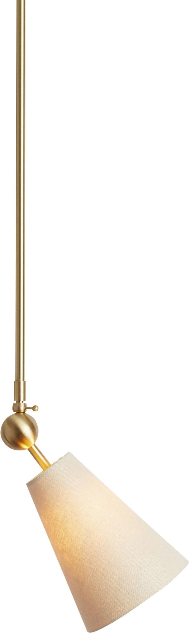 Pendolo Pendant I - Workstead - Pendants - Small - Natural Linen - Hewn Brass - HORNE