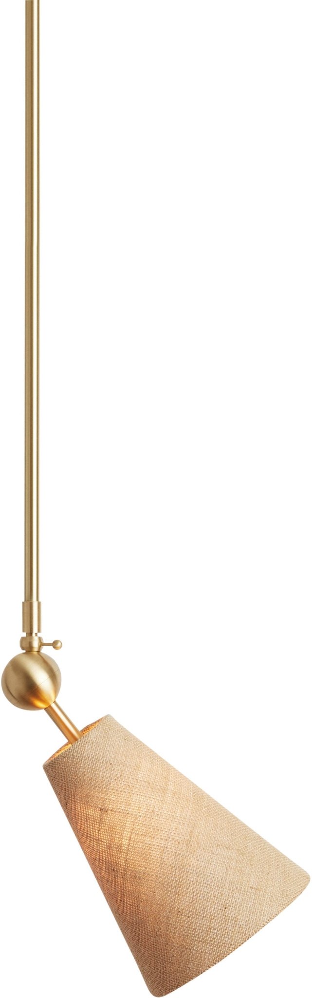 Pendolo Pendant I - Workstead - Pendants - Small - Natural Linen - Hewn Brass - HORNE