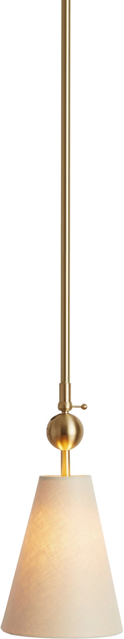 Pendolo Pendant I - Workstead - Pendants - Small - Natural Linen - Hewn Brass - HORNE