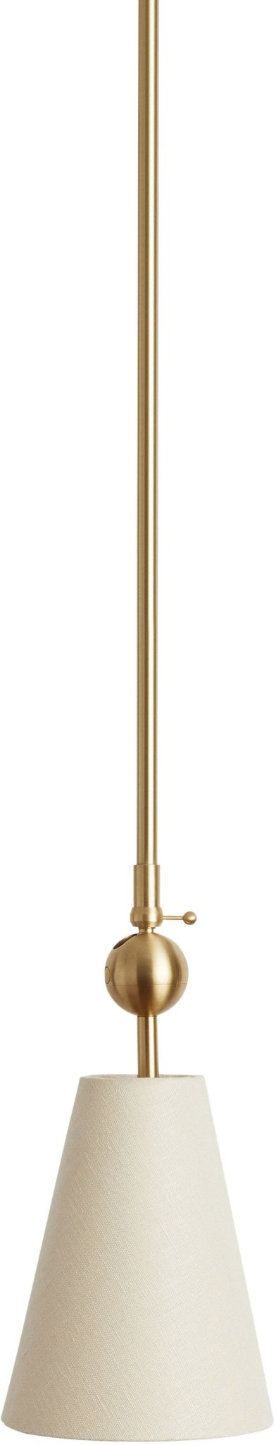 Pendolo Pendant I - Workstead - Pendants - Small - Natural Linen - Hewn Brass - HORNE