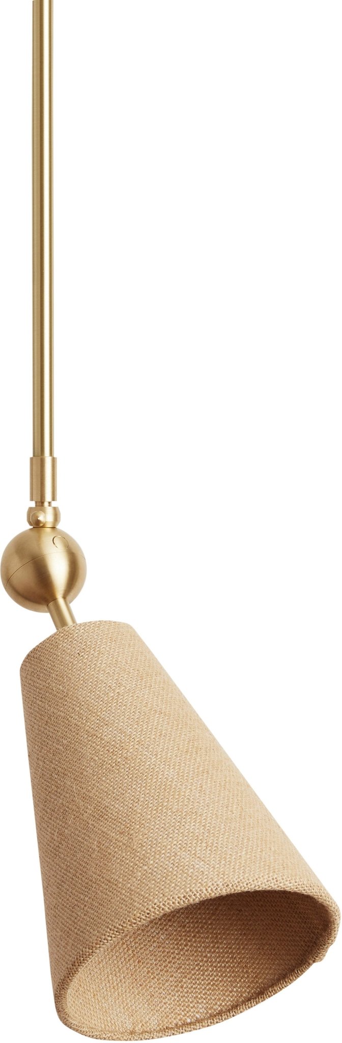 Pendolo Pendant I - Workstead - Pendants - Small - Natural Linen - Hewn Brass - HORNE
