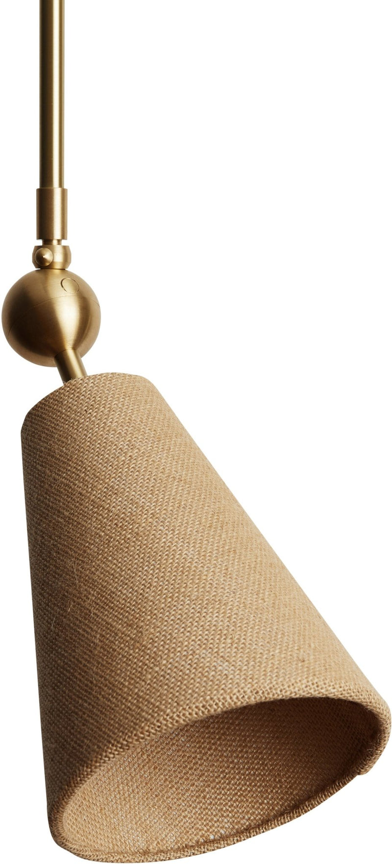 Pendolo Pendant I - Workstead Pendants - Small - Natural Linen - Hewn Brass - HORNE