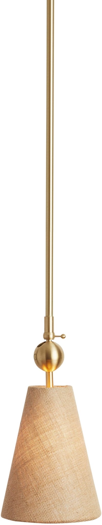 Pendolo Pendant I - Workstead - Pendants - Small - Natural Linen - Hewn Brass - HORNE