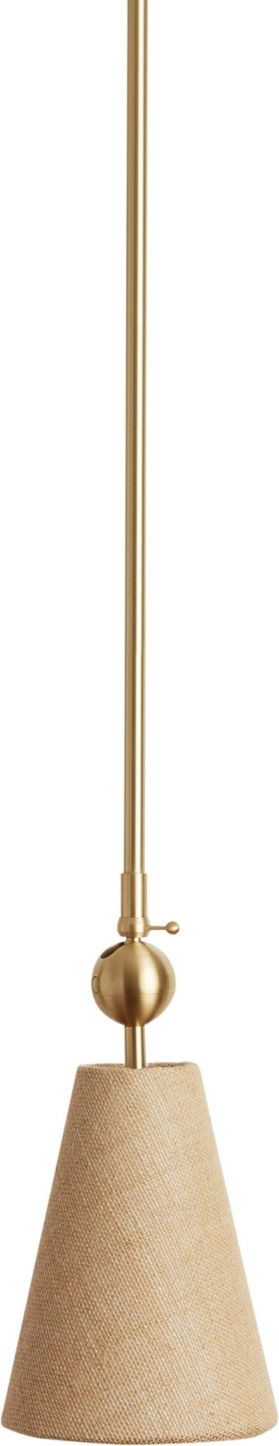 Pendolo Pendant I - Workstead - Pendants - Small - Natural Linen - Hewn Brass - HORNE