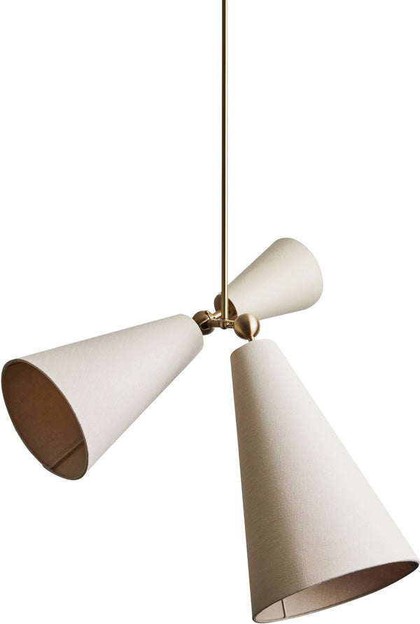 Pendolo Pendant III - Workstead - Pendants - Natural Linen - Hewn Brass - HORNE