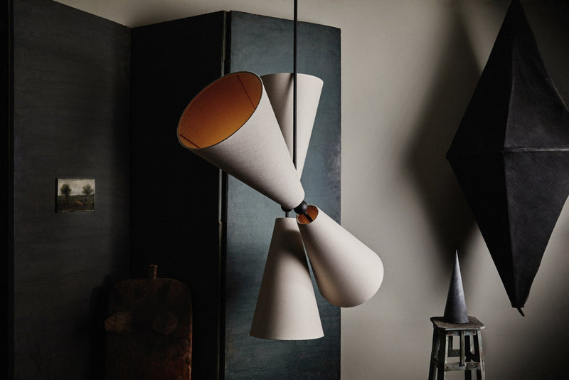 Pendolo Wall Sconce - Workstead Wall Sconces - Small - Natural Linen - Hewn Brass - HORNE
