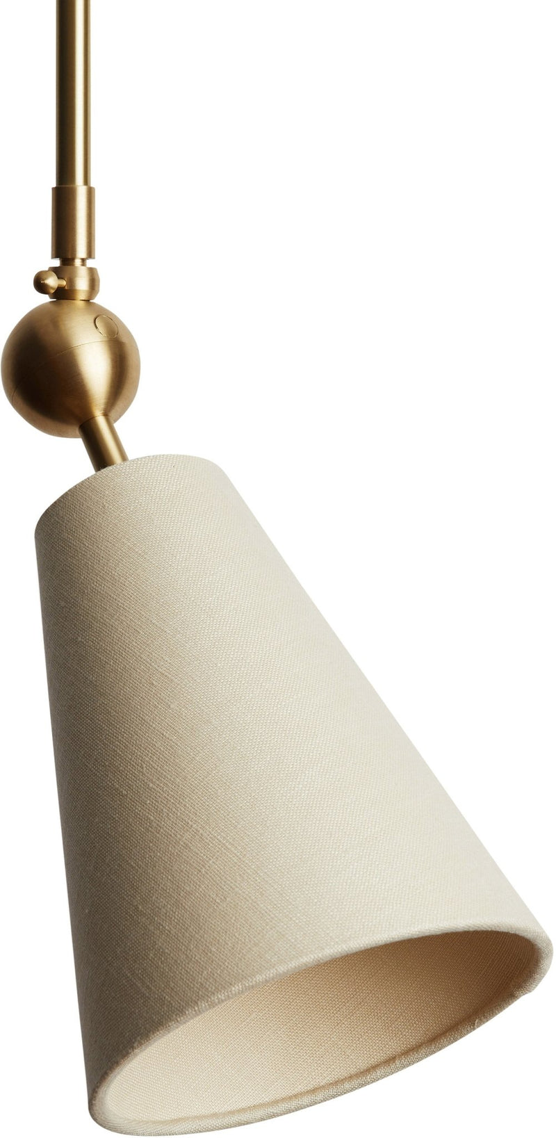Pendolo Wall Sconce - Workstead Wall Sconces - Small - Natural Linen - Hewn Brass - HORNE