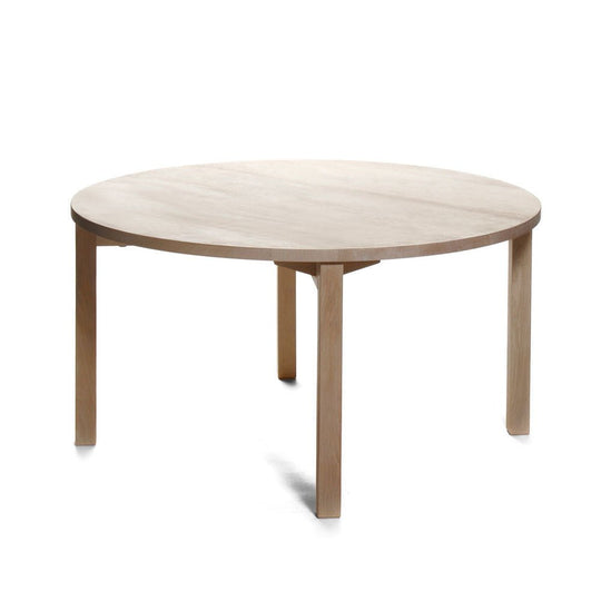 Small, simple, wood dining table for a cafe restaurant