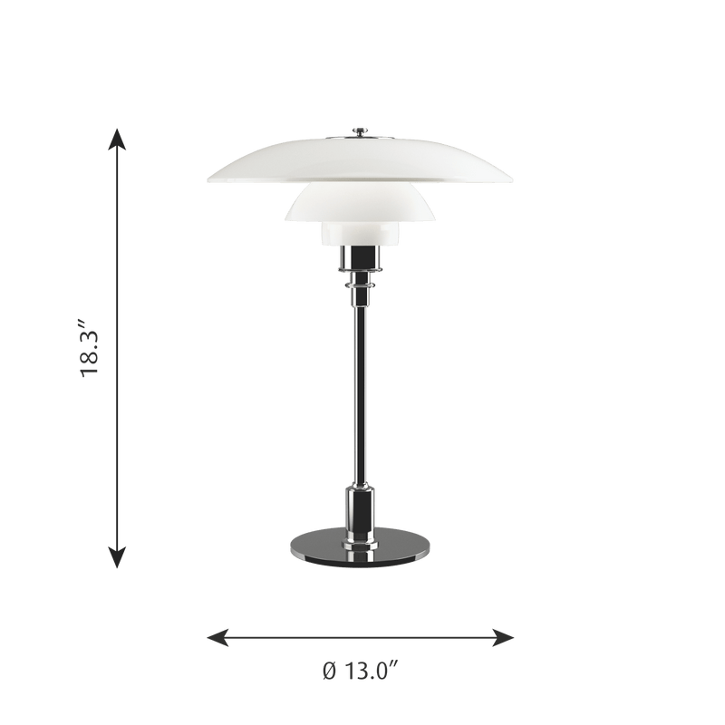 PH 3.5 - 2.5 Glass Table Lamp - Louis Poulsen - Table + Task - Brass - HORNE