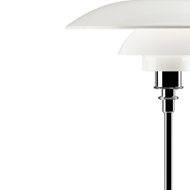 PH 3.5 - 2.5 Glass Table Lamp - Louis Poulsen - Table + Task - Chrome - HORNE