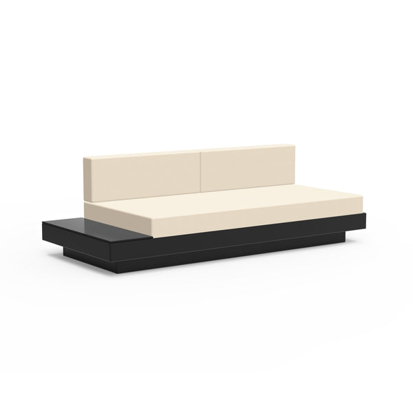 Platform One Sectional Sofa with Left/Right Table - Loll Designs - Outdoor Furniture - Black - Flax - HORNE