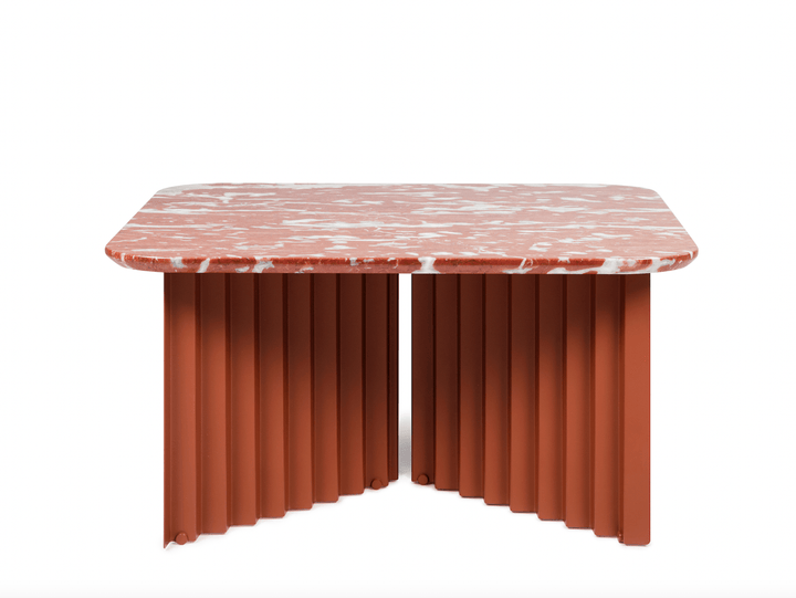 Plec Rectangular Coffee Table - Medium - RS Barcelona - Tables + Desks - Red Francia Marble - HORNE