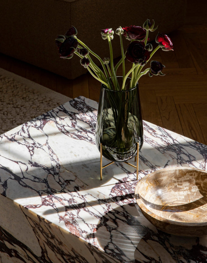 Plinth - Audo Copenhagen - Tables + Desks - Tall - Calacatta Viola Marble - HORNE