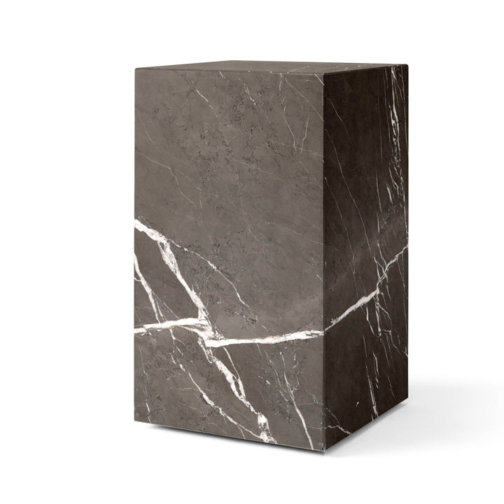 Plinth - Audo Copenhagen - Tables + Desks - Tall - Grey Kendzo Marble - HORNE