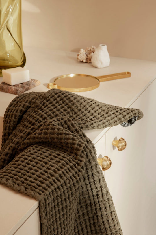 Poise Hand Mirror - Ferm Living Mirror Brass - HORNE