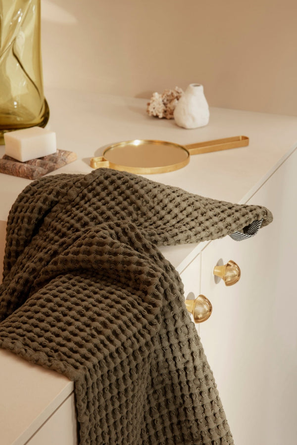 Poise Hand Mirror - Ferm Living Mirror Brass - HORNE