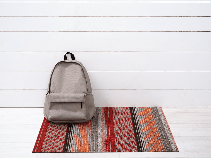 Pop Stripe Shag Rug - Chilewich - Rugs - Utility Mat - Paprika - HORNE