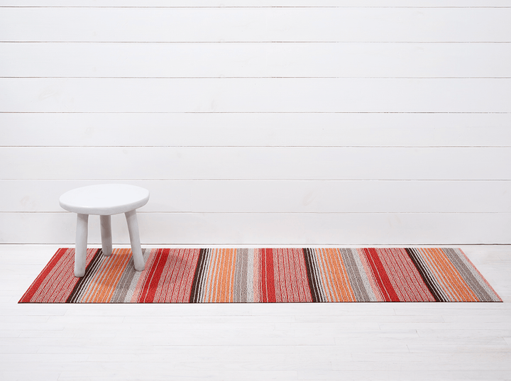 Pop Stripe Shag Rug - Chilewich - Rugs - Runner - Paprika - HORNE
