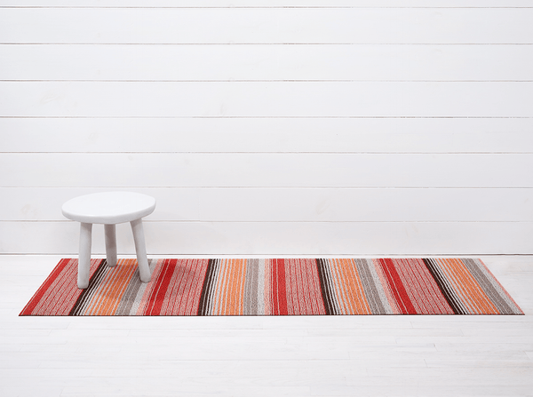 Pop Stripe Shag Rug - Chilewich - Rugs - Runner - Paprika - HORNE