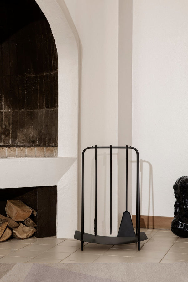 Port Fireplace Tools - Ferm Living - Fire Pits + Grills - Brass - HORNE