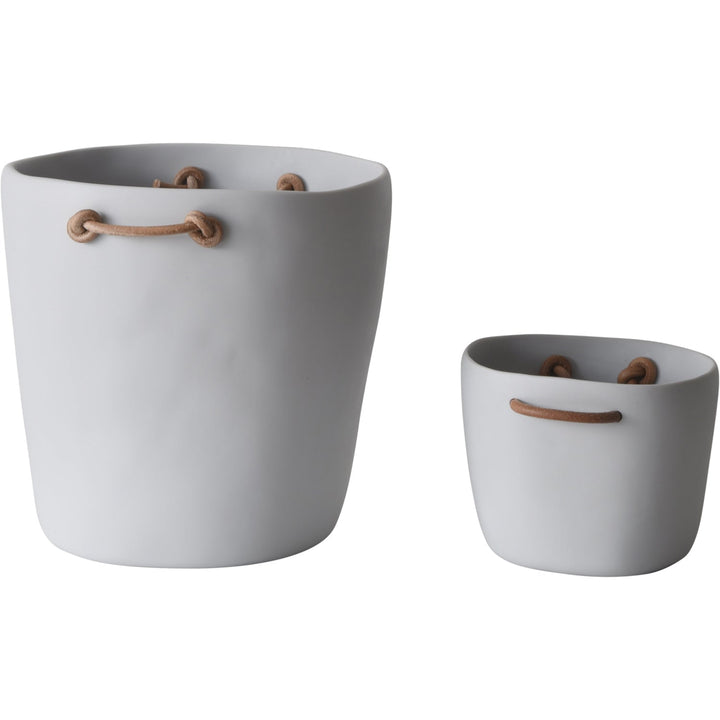 Resin Ice Bucket Leather Handles