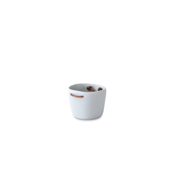 Resin Ice Bucket Leather Handles - Tina Frey - Barware - Cement - HORNE