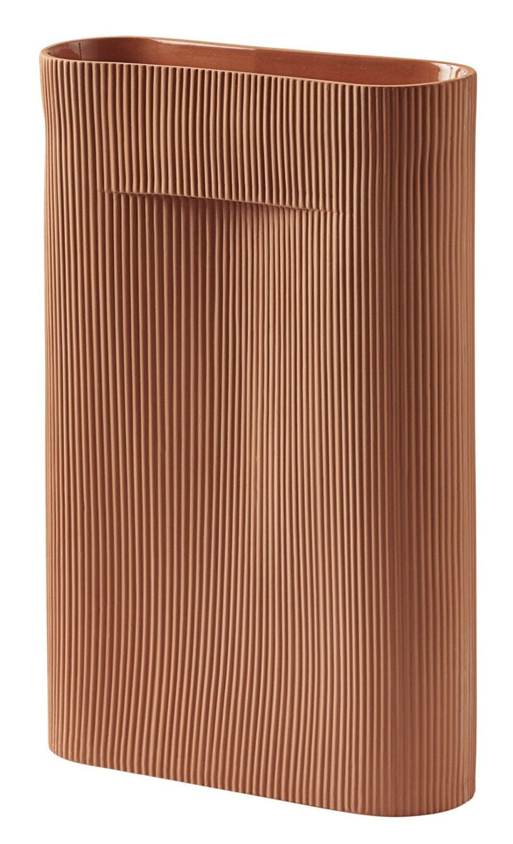 Ridge Vase - Muuto - Vases - Large - Terracotta - HORNE