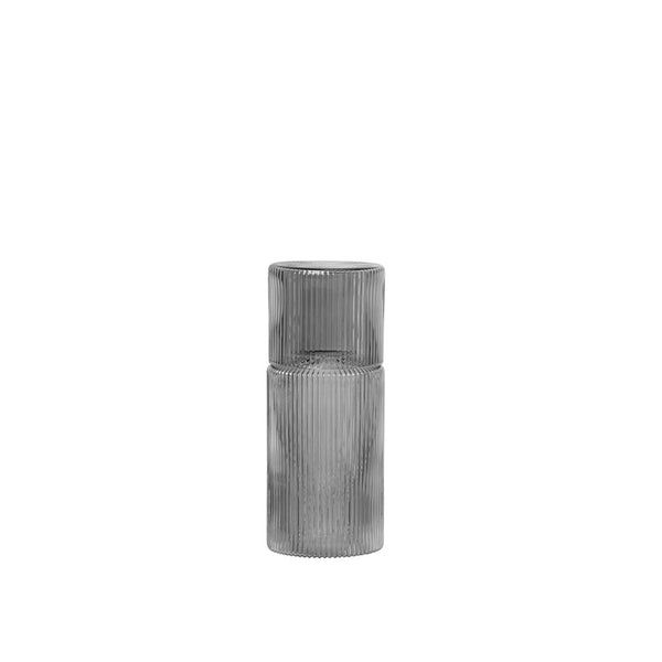 Ripple Carafe Set - Smoke - Ferm Living - Carafes + Pitchers - Smoked Grey - HORNE