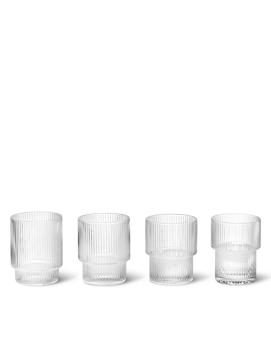 Ripple Glasses (Set of 4) - Ferm Living - Glassware - HORNE