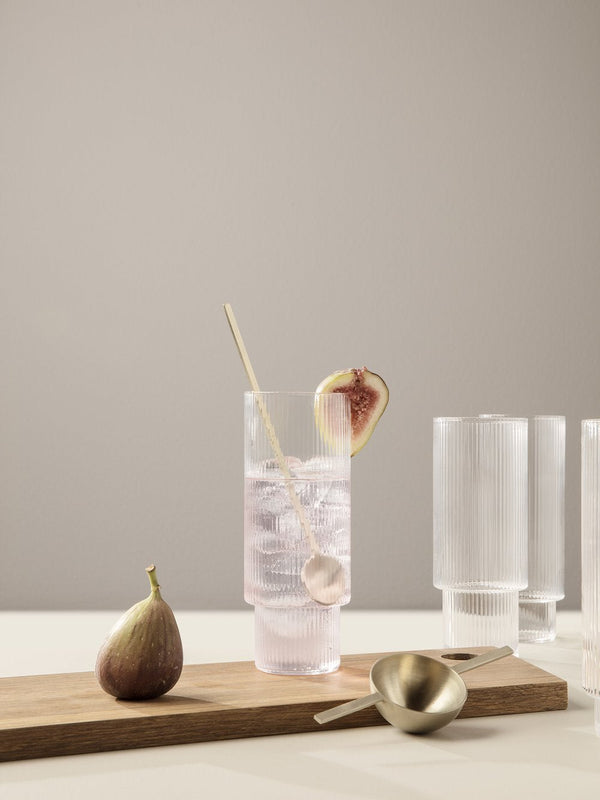 Ripple Long Drink Glasses (set of 4) - Ferm Living  Glassware - HORNE