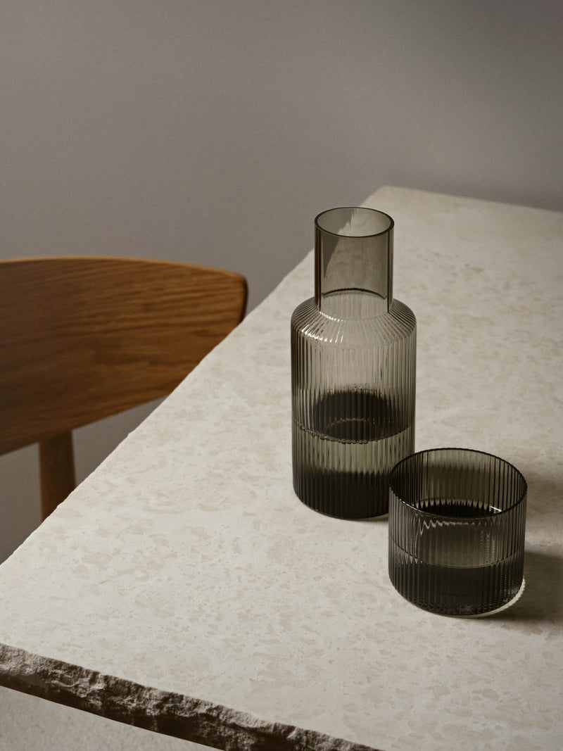 Ripple Low Glasses - Set of 4 - Ferm Living Glassware - Clear - HORNE