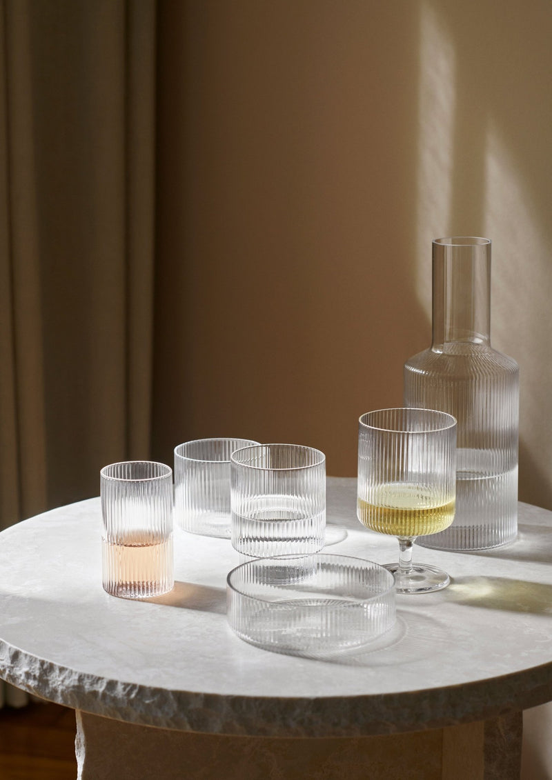 Ripple Verrines - Set of 4 - Ferm Living Glassware - Clear - HORNE