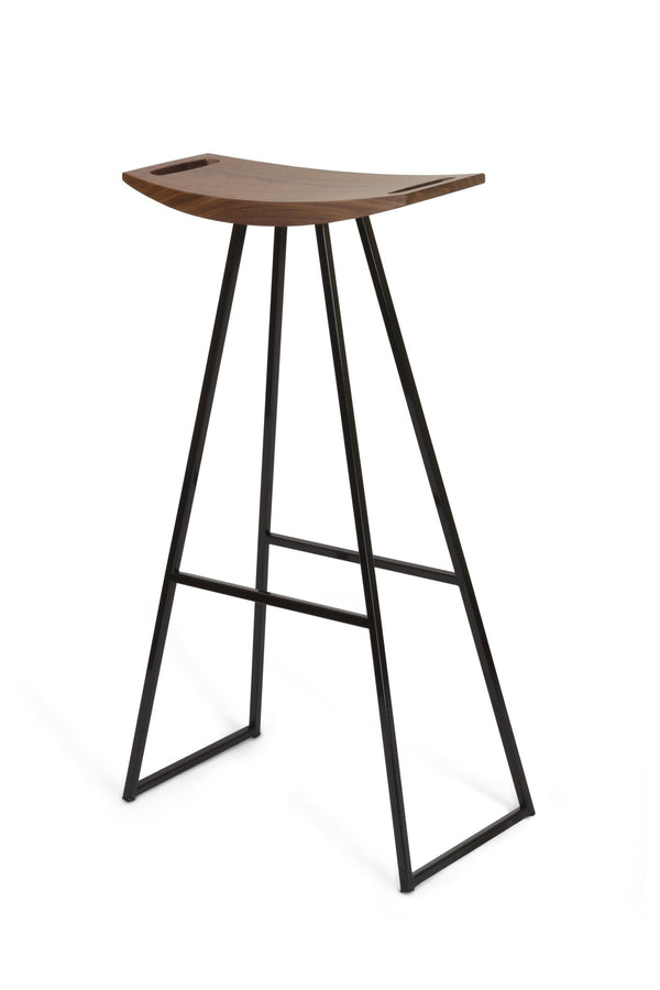 Roberts Bar Stool - Tronk - Stools + Benches + Ottomans - Walnut - Black - HORNE