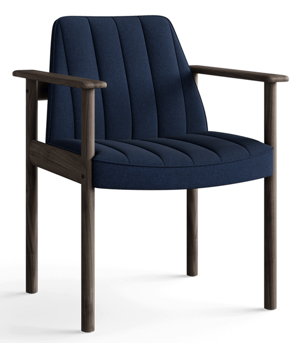 Ry Armchair - Eikund - Chairs - Textile Blackened Blue - Oiled Oak - HORNE