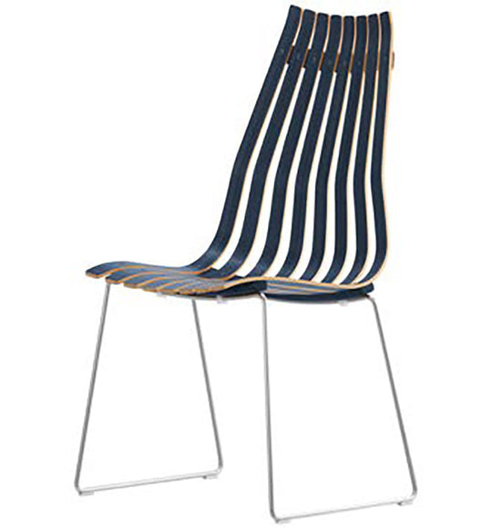 Scandia Prince Color Chair - Fjordfiesta - Chairs - Fully Lacquered Black + Black Coated Base - HORNE