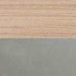 White Pigmented Oak + Satin Steel Bolt Base