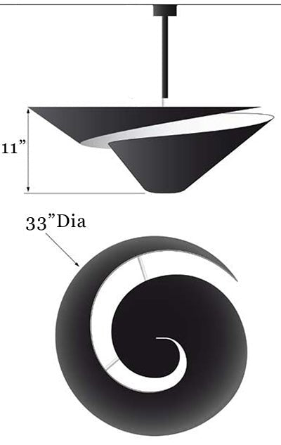 Serge Mouille Escargot Ceiling Lamp