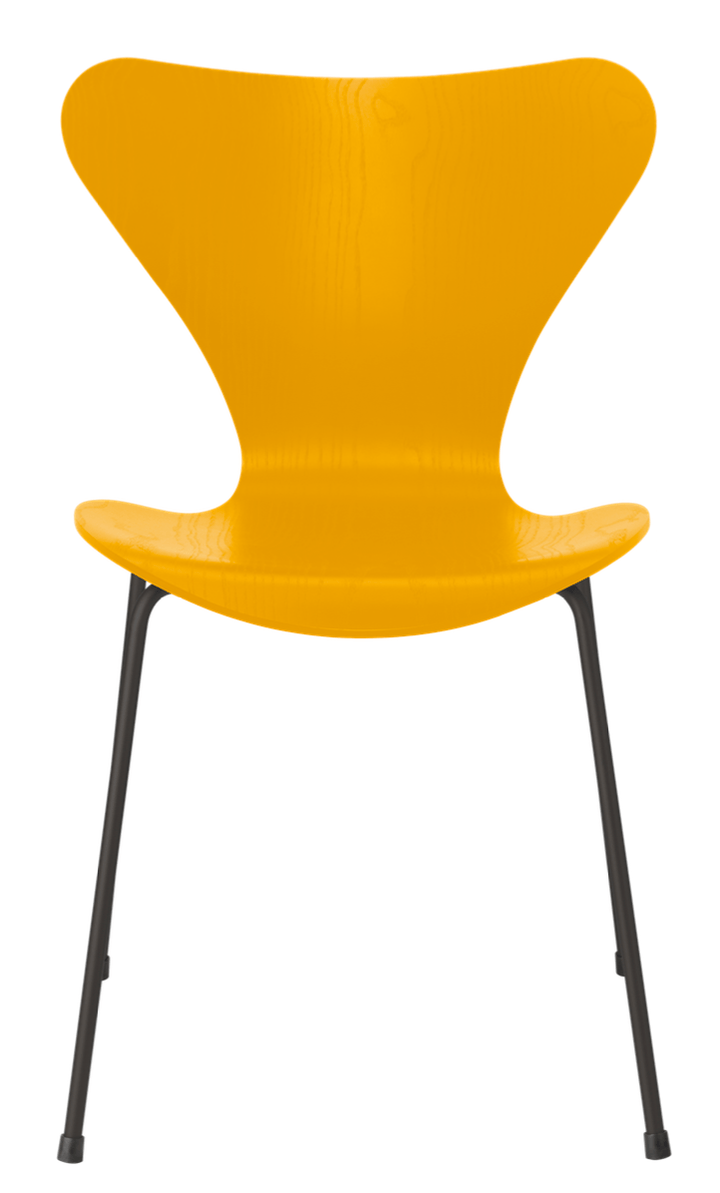 Series 7  chair- Colored Ash - Fritz Hansen - Chairs - True Yellow - Warm Graphite - HORNE