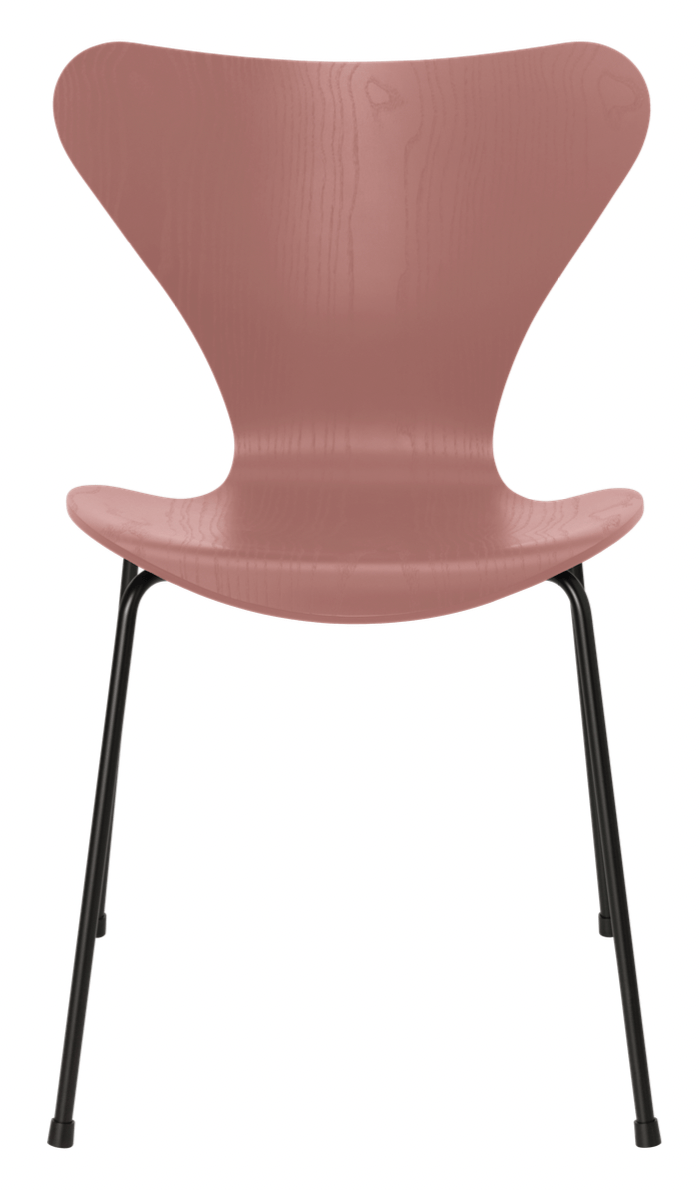 Series 7 - Colored Ash - Fritz Hansen - Chairs - Wild Rose - Black - HORNE