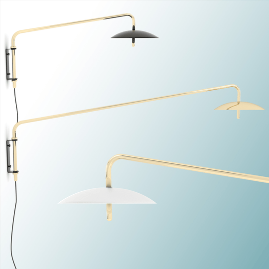 Signal Arm Sconce Short - Hardwired - Souda - Wall Sconces - Brass - 2700K - Warm White - HORNE