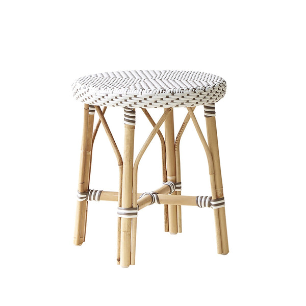 Simone Dining Stool - Sika Design - Stools + Benches + Ottomans - White / Cappuccino Dots - HORNE