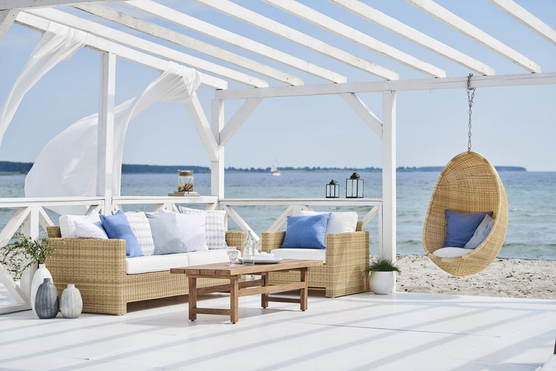 Sixty 3 - Seater Sofa Exterior - Sika Design - Outdoor Furniture - ArtFibre Natural - Tempotest Canvas White - HORNE
