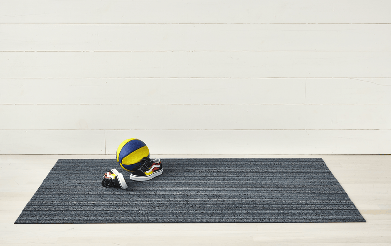 Skinny Stripe Shag Rug - Chilewich - Rugs - Turquoise - Doormat - HORNE