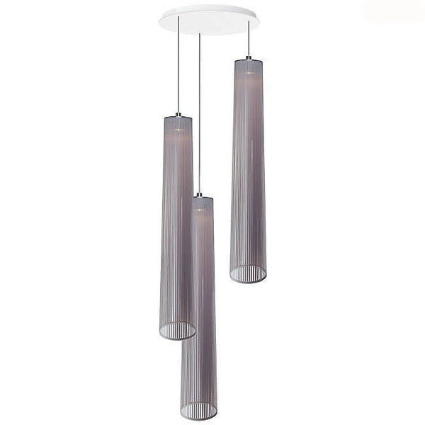 Solis 3 Chandelier - Pablo Designs - Chandeliers - Silver - 72" Shades - HORNE