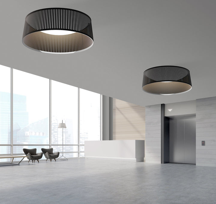 Solis Drum Pendant - Pablo Designs - Pendants - 36" Diameter - White - HORNE