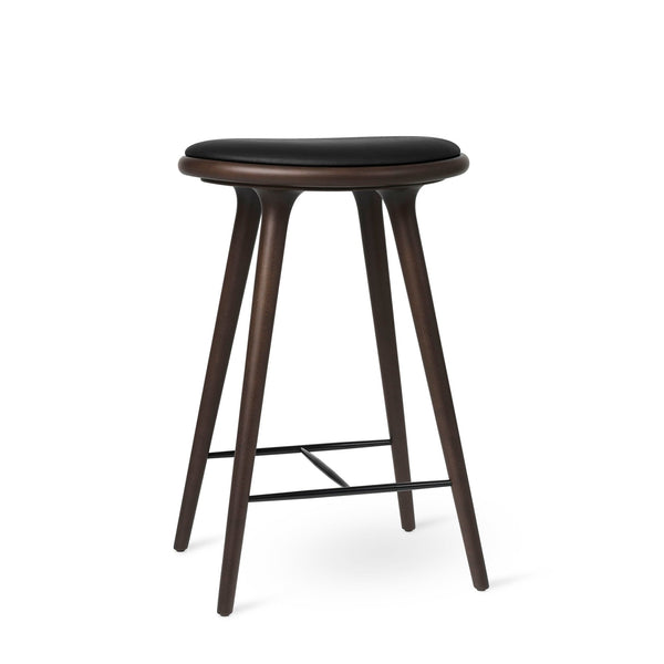 Space Stools - Dark Stain Beech - Mater - Stools + Benches + Ottomans - Counter Stool: 27.2"H - HORNE